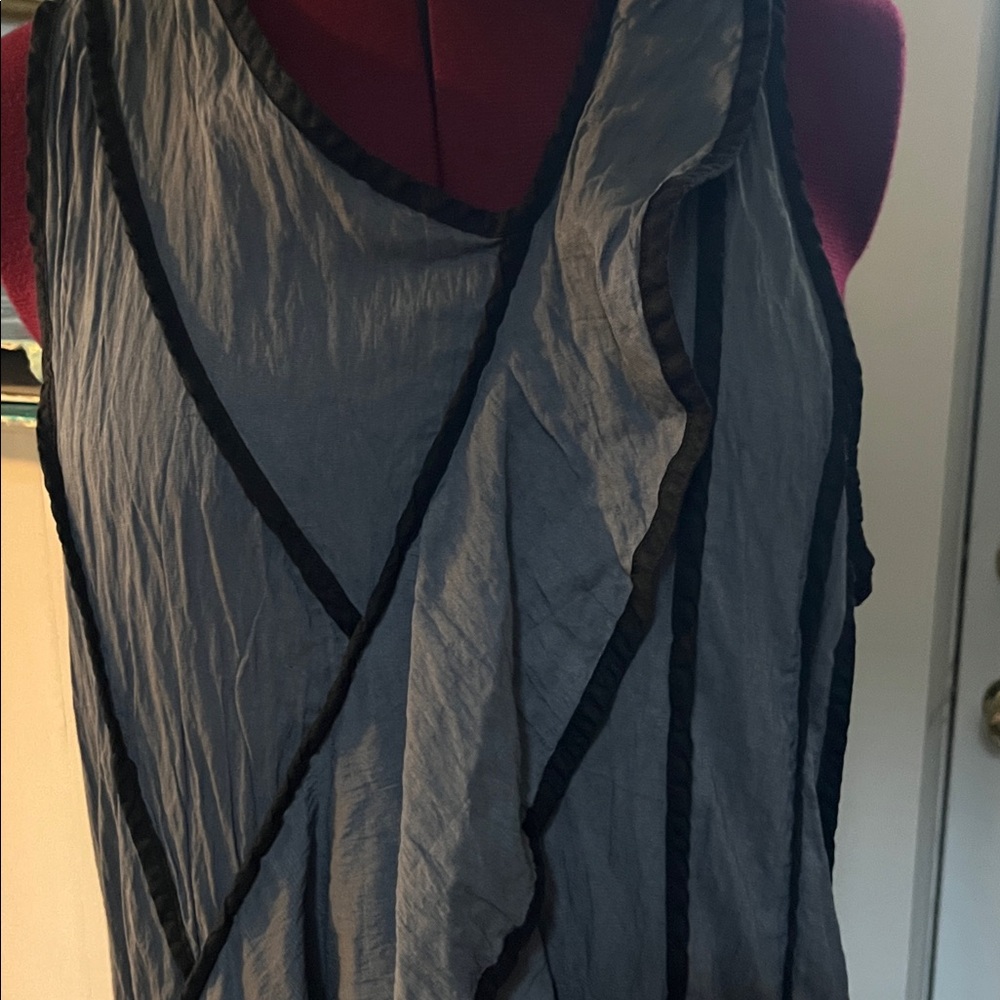 Elegant Gray Sleeveless Cynthia Ashby Dress - Picture 2 of 6